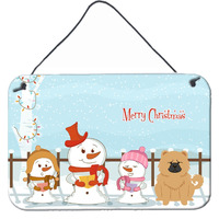 "Caroline's Treasures Merry Christmas Carolers Chow Cream Wall or Door Hanging Prints BB2475DS812, 8"" x 12"", Multicolor"