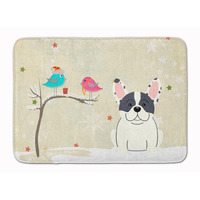 "Caroline's Treasures Christmas French Bulldog Piebald Floor Mat, 19"" x 27"", Multicolor"