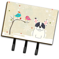 "Caroline's Treasures Christmas Presents between Friends French Bulldog Piebald Leash or Key Holder BB2483TH68, Triple, Multicolor"