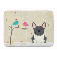 "Caroline's Treasures Christmas French Bulldog Black White Floor Mat, 19"" x 27"", Multicolor"