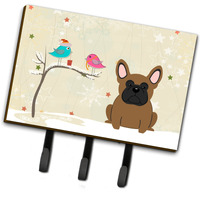 "Caroline's Treasures Christmas Presents Friends French Bulldog Brown Leash or Key Holder BB2485TH68, Triple"