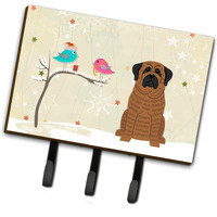 "Caroline's Treasures Christmas Presents between Friends Mastiff Brindle Leash or Key Holder BB2487TH68, Triple, Multicolor"