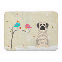 "Caroline's Treasures Christmas Mastiff Brindle White Floor Mat, 19"" x 27"", Multicolor"