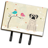 "Caroline's Treasures Christmas Presents Friends Mastiff Brindle White Leash or Key Holder BB2488TH68, Triple"