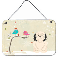 "Caroline's Treasures Christmas Presents Friends Lowchen Wall or Door Hanging Prints BB2491DS812, 8"" x 12"""