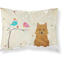 Caroline's Treasures Christmas Presents Friends Norwich Terrier Fabric Standard Pillowcase BB2492PILLOWCASE