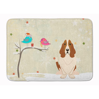 "Caroline's Treasures Christmas Presents Friends Basset Hound Floor Mat, 19"" x 27"", Multicolor"