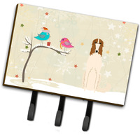 "Caroline's Treasures Christmas Presents between Friends Borzoi Leash or Key Holder BB2495TH68, Triple, Multicolor"