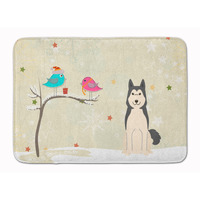 "Caroline's Treasures Christmas West Siberian Laika Spitz Floor Mat, 19"" x 27"", Multicolor"