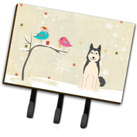 "Caroline's Treasures Christmas Presents Friends West Siberian Laika Spitz Leash or Key Holder BB2497TH68, Triple"