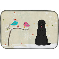"Caroline's Treasures Christmas Presents between Friends Black Russian Terrier Dish Drying Mat, 14 x 21"