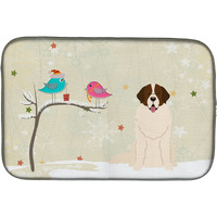 "Caroline's Treasures Christmas Presents Between Friends Moscow Watchdog Dish Drying Mat, 14"" x 21"""