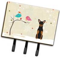 "Caroline's Treasures Christmas Presents Friends Manchester Terrier Leash or Key Holder BB2500TH68, Triple"