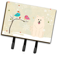 "Caroline's Treasures Christmas Presents Friends Samoyed Leash or Key Holder BB2502TH68, Triple"
