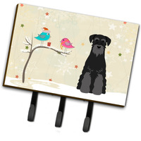 "Caroline's Treasures Christmas Presents between Friends Standard Schnauzer Black Leash or Key Holder BB2504TH68, Triple, Multicolor"
