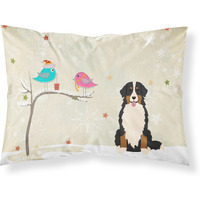 Caroline's Treasures Christmas Presents Friends Bernese Mountain Dog Fabric Standard Pillowcase BB2508PILLOWCASE