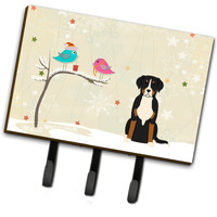"Caroline's Treasures Christmas Presents between Friends Greater Swiss Mountain Dog Leash or Key Holder BB2509TH68, Triple, Multicolor"