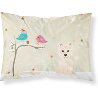 Caroline's Treasures Christmas Presents Friends Westie Fabric Standard Pillowcase BB2514PILLOWCASE