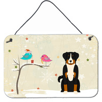 "Caroline's Treasures Christmas Presents Friends Appenzeller Sennenhund Wall or Door Hanging Prints BB2515DS812, 8"" x 12"""