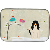 "Caroline's Treasures Christmas Presents Between Friends Swiss Hound Dish Drying Mat, 14"" x 21"""