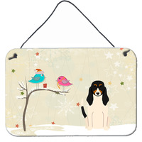 "Caroline's Treasures Christmas Presents between Friends Swiss Hound Wall or Door Hanging Prints BB2516DS812, 8"" x 12"", Multicolor"