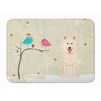 "Caroline's Treasures Christmas White German Shepherd Floor Mat, 19"" x 27"", Multicolor"