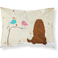 "Caroline's Treasures Christmas Presents between Friends Caucasian Shepherd Dog Fabric Standard Pillowcase BB2522PILLOWCASE, Multicolor"