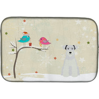 "Caroline's Treasures Christmas Presents between Friends Miniature Schnauzer Dish Drying Mat, 14"" x 21"""