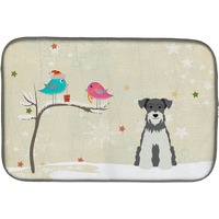 "Caroline's Treasures Miniature Schnauzer Salt and Pepper Dish Drying Mat, 14"" x 21"", Christmas Presents"