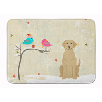 "Caroline's Treasures Christmas Presents Yellow Labrador Floor Mat, 19"" x 27"", Multicolor"