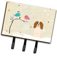 "Caroline's Treasures Christmas Presents between Friends Cavalier Spaniel Leash or Key Holder BB2530TH68, Triple, Multicolor"