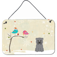"Caroline's Treasures Christmas Presents between Friends Glen of Imal Grey Wall or Door Hanging Prints BB2531DS812, 8"" x 12"", Multicolor"