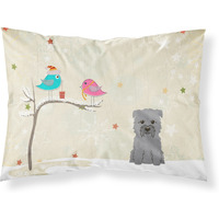 "Caroline's Treasures Christmas Presents between Friends Glen of Imal Grey Fabric Standard Pillowcase BB2531PILLOWCASE, Multicolor"
