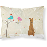 Caroline's Treasures Christmas Presents Friends Irish Terrier Fabric Standard Pillowcase BB2534PILLOWCASE