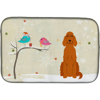 "Caroline's Treasures Christmas Presents between Friends Irish Setter Dish Drying Mat, 14"" x 21"""