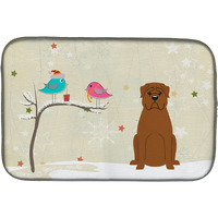 "Caroline's Treasures Christmas Presents Between Friends Dogue De Bordeaux Dish Drying Mat, 14"" x 21"""