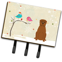 "Caroline's Treasures Christmas Presents Friends Dogue de Bourdeaux Leash or Key Holder BB2545TH68, Triple"