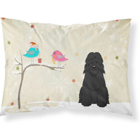 "Caroline's Treasures Christmas Presents between Friends Bouvier des Flandres Fabric Standard Pillowcase BB2546PILLOWCASE, Multicolor"