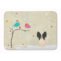"Caroline's Treasures Christmas Presents Papillon Black White Floor Mat, 19"" x 27"", Multicolor"
