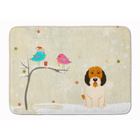 "Caroline's Treasures Presents Between Friends Christmas Petit Basset Griffon Veenden Floor Mat, 19"" x 27"", Multicolor"