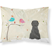 Caroline's Treasures Christmas Presents Friends Briard Black Fabric Standard Pillowcase BB2553PILLOWCASE