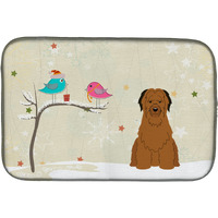 "Caroline's Treasures Christmas Presents Between Friends Briar Brown Dish Drying Mat, 14 X 21"