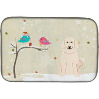"Caroline's Treasures Christmas Presents Between Friends Pyrenees Dish Drying Mat, 14"" x 21"""