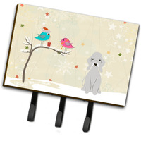 "Caroline's Treasures Christmas Presents Friends Bedlington Terrier Blue Leash or Key Holder BB2562TH68, Triple"