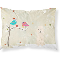Caroline's Treasures Christmas Presents Friends Bedlington Terrier Sandy Fabric Standard Pillowcase BB2563PILLOWCASE