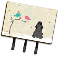 "Caroline's Treasures Christmas Presents between Friends Cocker Spaniel Black Leash or Key Holder BB2564TH68, Triple, Multicolor"