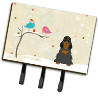 "Caroline's Treasures Christmas Presents Friends Cocker Spaniel Black Tan Leash or Key Holder BB2565TH68, Triple"