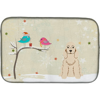 "Caroline's Treasures Christmas Presents Between Friends Cocker Spaniel Buff Dish Drying Mat, 14"" x 21"""