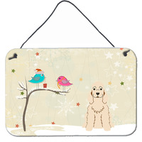 "Caroline's Treasures Christmas Presents Friends Cocker Spaniel Buff Wall or Door Hanging Prints BB2566DS812, 8"" x 12"""