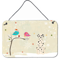 "Caroline's Treasures Christmas Presents Friends Dalmatian Wall or Door Hanging Prints BB2569DS812, 8"" x 12"""
